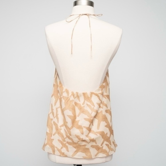 Tibi | 100% Silk Sleeveless Halter Bird Print Top, Size 6 ☀️⛱️ - Picture 7 of 10